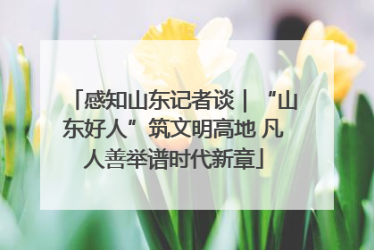 感知山东记者谈｜“山东好人”筑文明高地 凡人善举谱时代新章