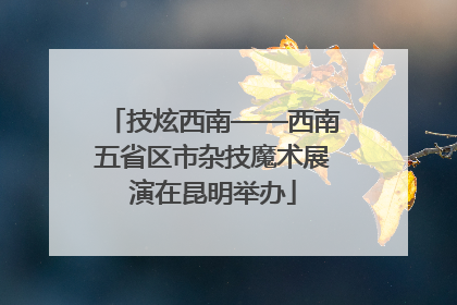 技炫西南——西南五省区市杂技魔术展演在昆明举办