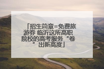 招生简章=免费旅游券 临沂这所高职院校的高考服务“卷”出新高度