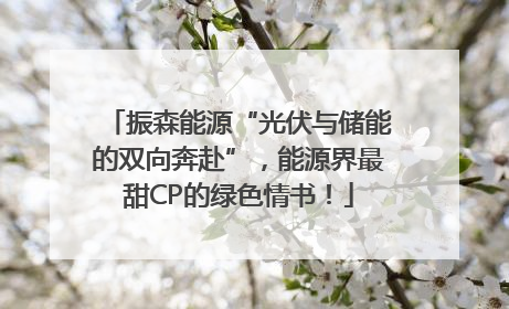 振森能源“光伏与储能的双向奔赴”，能源界最甜CP的绿色情书！