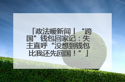 政法暖新闻丨“跨国”钱包回家记：失主直呼“没想到钱包比我还先回国！”