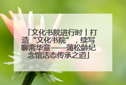 文化书院进行时丨打造“文化书院”，续写聊斋华章——蒲松龄纪念馆活态传承之道