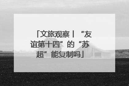 文旅观察丨“友谊第十四”的“苏超”能复制吗