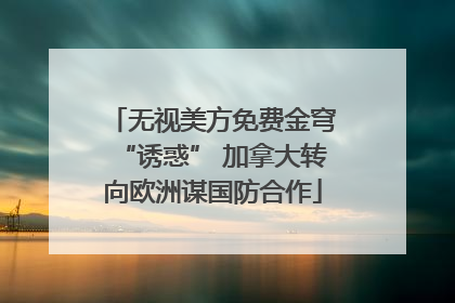 无视美方免费金穹“诱惑” 加拿大转向欧洲谋国防合作