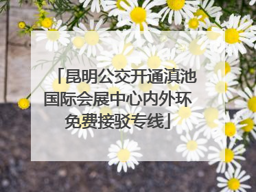 昆明公交开通滇池国际会展中心内外环免费接驳专线