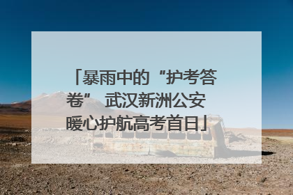 暴雨中的“护考答卷” 武汉新洲公安暖心护航高考首日