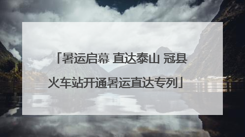 暑运启幕 直达泰山 冠县火车站开通暑运直达专列