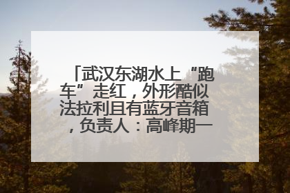武汉东湖水上“跑车”走红，外形酷似法拉利且有蓝牙音箱，负责人：高峰期一两百人排队