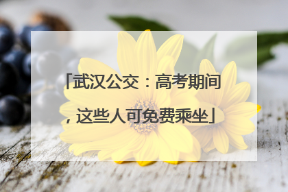 武汉公交：高考期间，这些人可免费乘坐