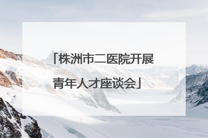 株洲市二医院开展青年人才座谈会