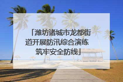 潍坊诸城市龙都街道开展防汛综合演练 筑牢安全防线