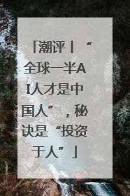 潮评丨“全球一半AI人才是中国人”，秘诀是“投资于人”