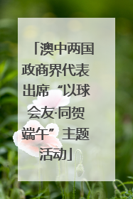 澳中两国政商界代表出席“以球会友·同贺端午”主题活动