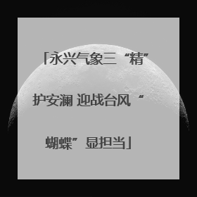 永兴气象三“精”护安澜 迎战台风“蝴蝶”显担当