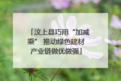 汶上县巧用“加减乘” 推动绿色建材产业链做优做强