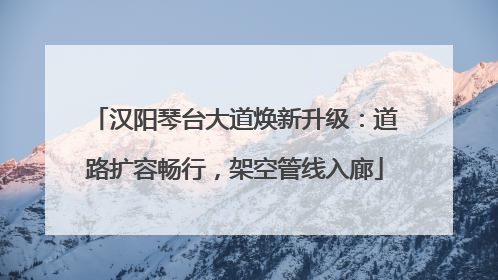 汉阳琴台大道焕新升级：道路扩容畅行，架空管线入廊