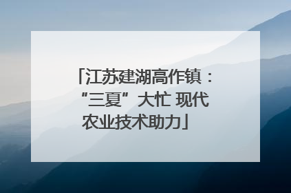 江苏建湖高作镇：“三夏”大忙 现代农业技术助力