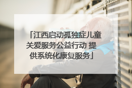 江西启动孤独症儿童关爱服务公益行动 提供系统化康复服务