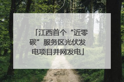 江西首个“近零碳”服务区光伏发电项目并网发电
