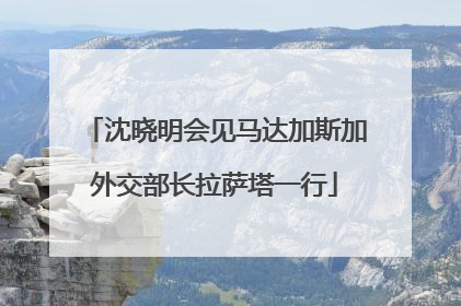 沈晓明会见马达加斯加外交部长拉萨塔一行