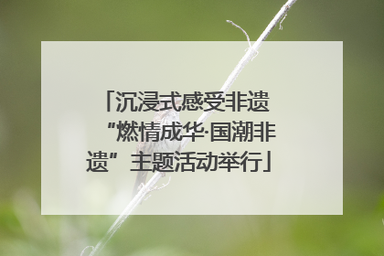 沉浸式感受非遗 “燃情成华·国潮非遗”主题活动举行