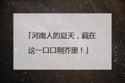 河南人的夏天，藏在这一口口荆芥里！
