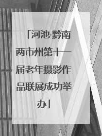 河池·黔南两市州第十一届老年摄影作品联展成功举办