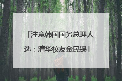 注意韩国国务总理人选：清华校友金民锡