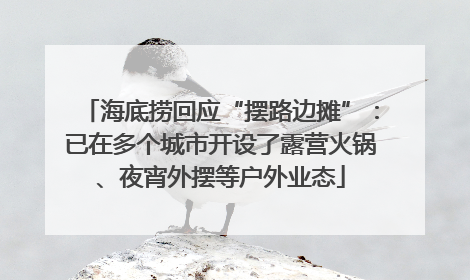 海底捞回应“摆路边摊”：已在多个城市开设了露营火锅、夜宵外摆等户外业态