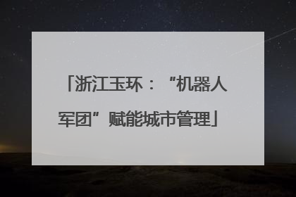 浙江玉环：“机器人军团”赋能城市管理