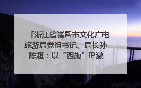 浙江省诸暨市文化广电旅游局党组书记、局长孙陈超：以“西施”IP激活全域旅游 打造县域文旅融合新标杆｜第七届全国县域旅游研究成果发布系列活动