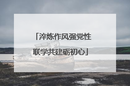 淬炼作风强党性 联学共建砺初心