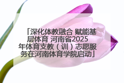 深化体教融合 赋能基层体育 河南省2025年体育支教（训）志愿服务在河南体育学院启动
