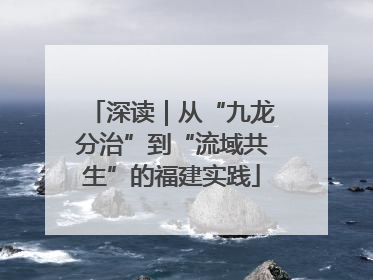 深读｜从“九龙分治”到“流域共生”的福建实践