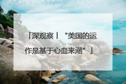 深观察丨“美国的运作是基于心血来潮”
