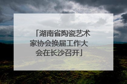 湖南省陶瓷艺术家协会换届工作大会在长沙召开