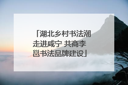 湖北乡村书法潮走进咸宁 共商李邕书法品牌建设