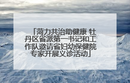 菏力共治助健康 牡丹区省派第一书记和工作队邀请省妇幼保健院专家开展义诊活动