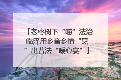 老枣树下“唠”法治 临泽用乡音乡情“烹”出普法“暖心宴”