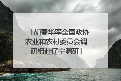 胡春华率全国政协农业和农村委员会调研组赴辽宁调研