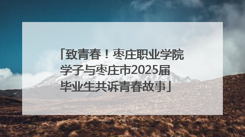 致青春！枣庄职业学院学子与枣庄市2025届毕业生共诉青春故事