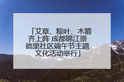 艾草、粽叶、木箭齐上阵 成都锦江崇德里社区端午节主题文化活动举行