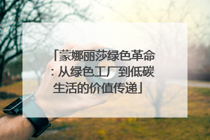 蒙娜丽莎绿色革命：从绿色工厂到低碳生活的价值传递