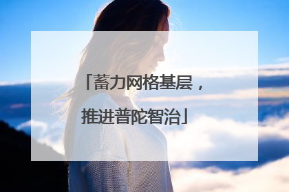 蓄力网格基层，推进普陀智治