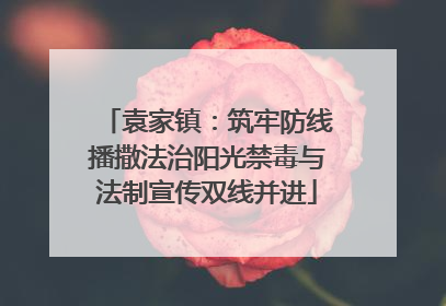 袁家镇：筑牢防线播撒法治阳光禁毒与法制宣传双线并进