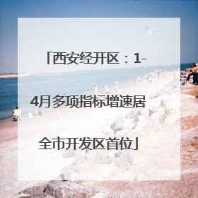 西安经开区：1-4月多项指标增速居全市开发区首位