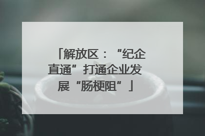 解放区：“纪企直通”打通企业发展“肠梗阻”