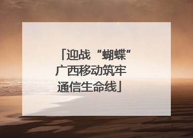 迎战“蝴蝶” 广西移动筑牢通信生命线