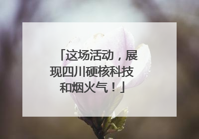 这场活动，展现四川硬核科技和烟火气！