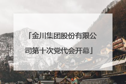 金川集团股份有限公司第十次党代会开幕